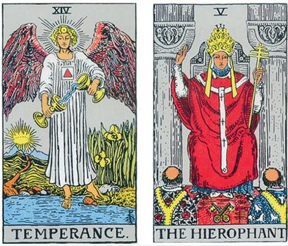 塔罗中节制牌VS教皇牌的异同 塔罗中节制牌VS教皇牌的异同
