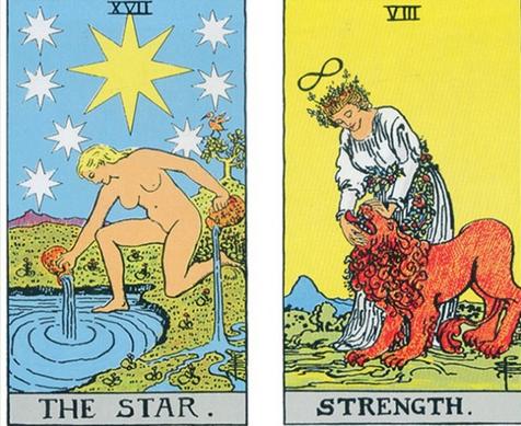 塔罗星星牌与力量牌两者间的异同 塔罗星星牌与力量牌两者间的异同