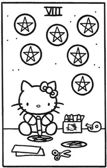 ���������� - Hello Tarot - Ǯ�Ұ� - Eight Of Pentacles