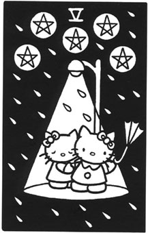 ���������� - Hello Tarot - Ǯ���� - Five Of Pentacles
