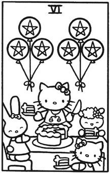 ���������� - Hello Tarot - Ǯ���� - Six Of Pentacles
