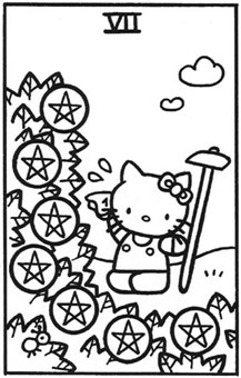���������� - Hello Tarot - Ǯ���� - Seven Of Pentacles