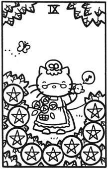 ���������� - Hello Tarot - Ǯ�Ҿ� - Nine Of Pentacles