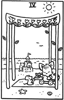 ���������� - Hello Tarot - Ȩ���� - Four Of Wands