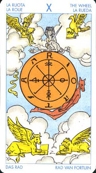 ʥ�׳�ΰ�������� - Universal Waite Tarot - ����֮�� - Wheel Of Fortune