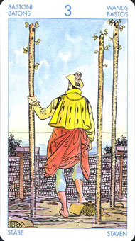 ʥ�׳�ΰ�������� - Universal Waite Tarot - Ȩ���� - Three Of Wands