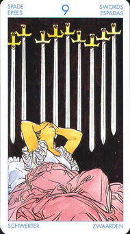 ʥ�׳�ΰ�������� - Universal Waite Tarot - ������ - Nine Of Swords