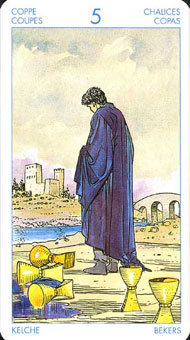 ʥ�׳�ΰ�������� - Universal Waite Tarot - ʥ���� - Five Of Cups