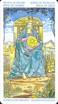 ʥ�׳�ΰ�������� - Universal Waite Tarot - Ǯ������ - Queen Of Pentacles
