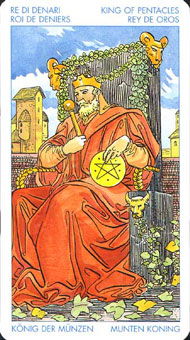 ʥ�׳�ΰ�������� - Universal Waite Tarot - Ǯ�ҹ��� - King Of Pentacles