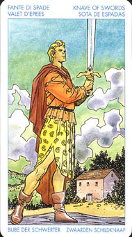 ʥ�׳�ΰ�������� - Universal Waite Tarot - �����̴� - Page Of Swords