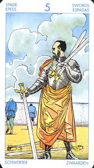ʥ�׳�ΰ�������� - Universal Waite Tarot - ������ - Five Of Swords