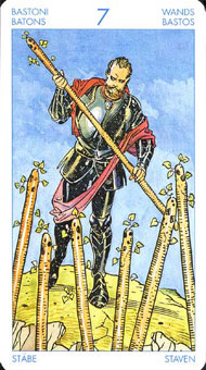 ʥ�׳�ΰ�������� - Universal Waite Tarot - Ȩ���� - Seven Of Wands