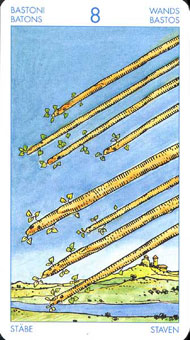 ʥ�׳�ΰ�������� - Universal Waite Tarot - Ȩ�Ȱ� - Eight Of Wands