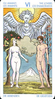 ʥ�׳�ΰ�������� - Universal Waite Tarot - ���� - The Lovers
