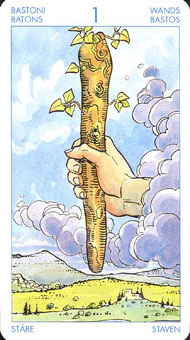 ʥ�׳�ΰ�������� - Universal Waite Tarot - Ȩ��A - Ace Of Wands