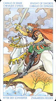 ʥ�׳�ΰ�������� - Universal Waite Tarot - ������ʿ - Knight Of Swords