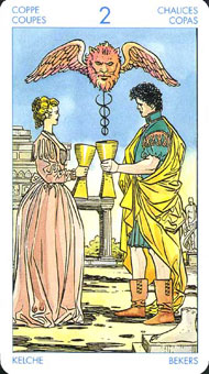ʥ�׳�ΰ�������� - Universal Waite Tarot - ʥ���� - Two Of Cups
