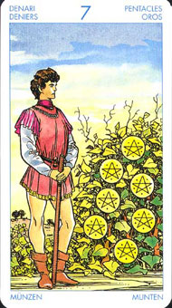 ʥ�׳�ΰ�������� - Universal Waite Tarot - Ǯ���� - Seven Of Pentacles