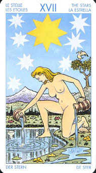 ʥ�׳�ΰ�������� - Universal Waite Tarot - ���� - The Stars
