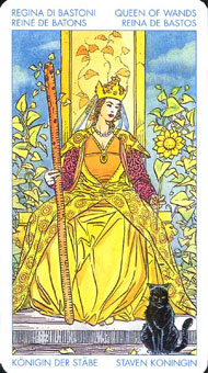 ʥ�׳�ΰ�������� - Universal Waite Tarot - Ȩ������ - Queen Of Wands
