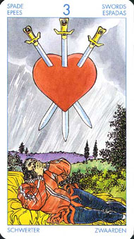 ʥ�׳�ΰ�������� - Universal Waite Tarot - ������ - Three Of Swords