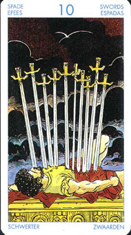 ʥ�׳�ΰ�������� - Universal Waite Tarot - ����ʮ - Ten Of Swords