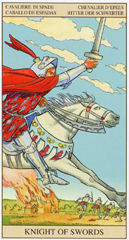 ���ӽ�ΰ�������� - Tarot of the New Vision - ������ʿ - Knight Of Swords