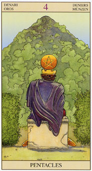 ���ӽ�ΰ�������� - Tarot of the New Vision - Ǯ���� - Four Of Pentacles