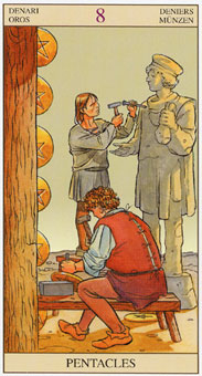 ���ӽ�ΰ�������� - Tarot of the New Vision - Ǯ�Ұ� - Eight Of Pentacles