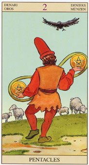 ���ӽ�ΰ�������� - Tarot of the New Vision - Ǯ�Ҷ� - Two Of Pentacles