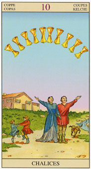 ���ӽ�ΰ�������� - Tarot of the New Vision - ʥ��ʮ - Ten Of Cups
