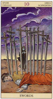���ӽ�ΰ�������� - Tarot of the New Vision - ����ʮ - Ten Of Swords