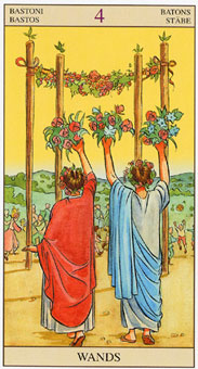 ���ӽ�ΰ�������� - Tarot of the New Vision - Ȩ���� - Four Of Wands
