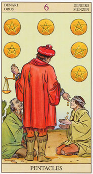 ���ӽ�ΰ�������� - Tarot of the New Vision - Ǯ���� - Six Of Pentacles