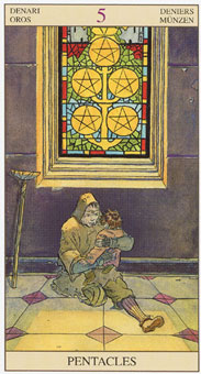 ���ӽ�ΰ�������� - Tarot of the New Vision - Ǯ���� - Five Of Pentacles