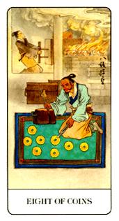 �й��������� - Chinese Tarot - Ǯ�Ұ� - Eight Of Pentacles