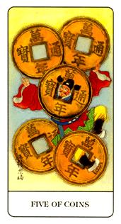 �й��������� - Chinese Tarot - Ǯ���� - Five Of Pentacles