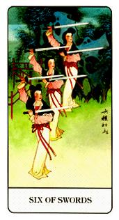 �й��������� - Chinese Tarot - ������ - Six Of Swords