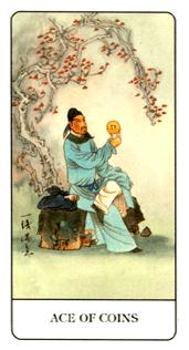 �й��������� - Chinese Tarot - Ǯ��A - Ace Of Pentacles