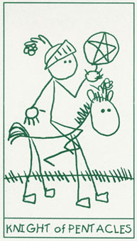 ����������� - Stick Figure Tarot - Ǯ����ʿ - Knight Of Pentacles