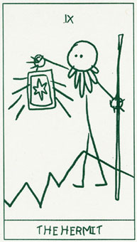 ����������� - Stick Figure Tarot - ��ʿ - The Hermit