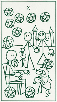 ����������� - Stick Figure Tarot - Ǯ��ʮ - Ten Of Pentacles