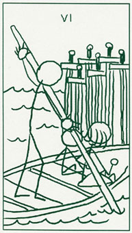 ����������� - Stick Figure Tarot - ������ - Six Of Swords
