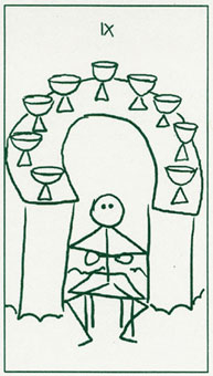 ����������� - Stick Figure Tarot - ʥ���� - Nine Of Cups