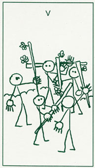����������� - Stick Figure Tarot - Ȩ���� - Five Of Wands