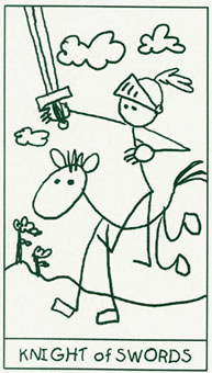 ����������� - Stick Figure Tarot - ������ʿ - Knight Of Swords