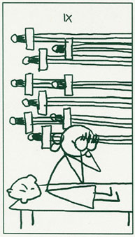 ����������� - Stick Figure Tarot - ������ - Nine Of Swords