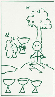 ����������� - Stick Figure Tarot - ʥ���� - Four Of Cups