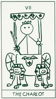 ����������� - Stick Figure Tarot - ս�� - The Chariot